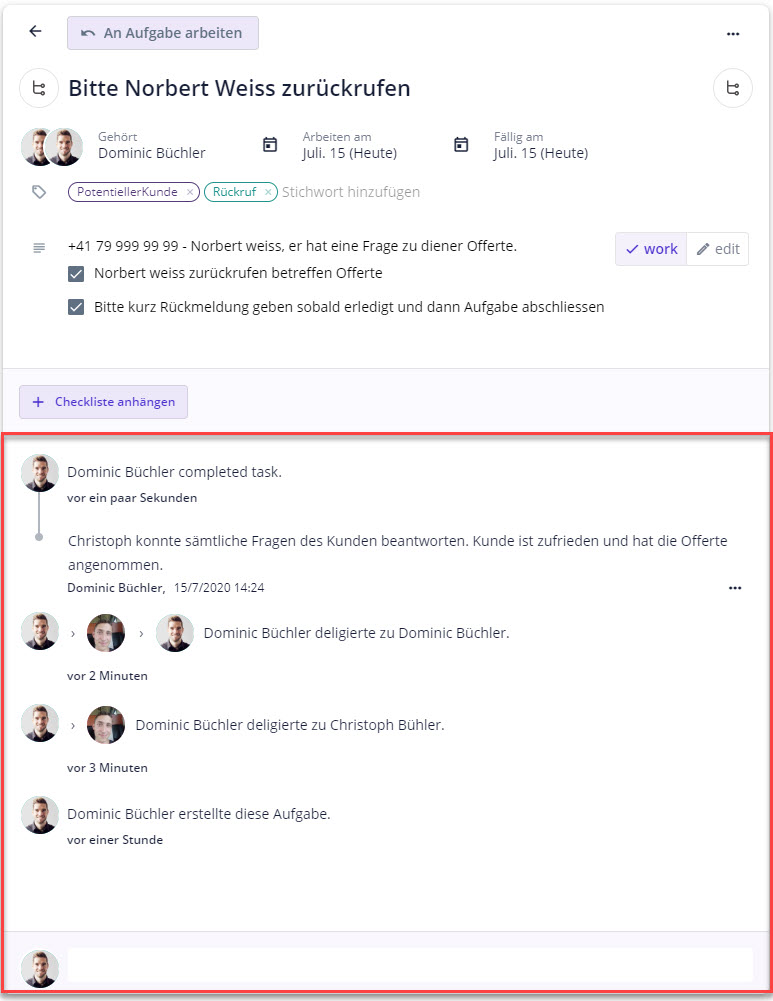 Nachvollziehbarkeit...