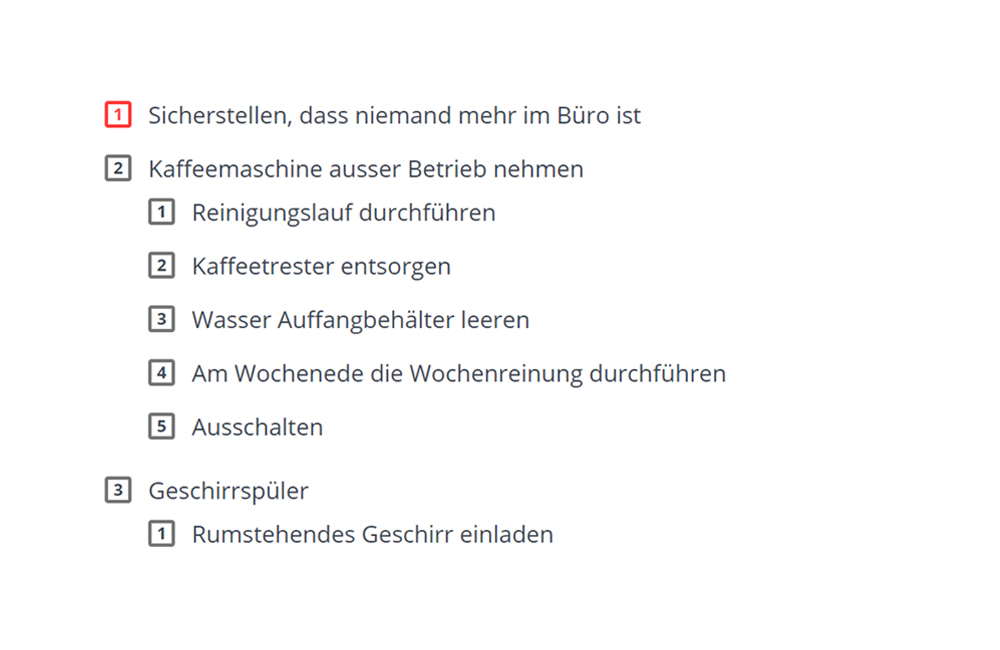 Checklisten bilden die Basis