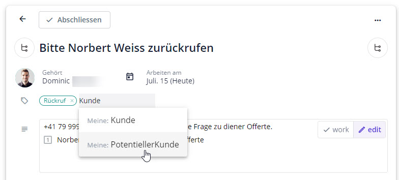 Tagging (Stichworte) verwenden