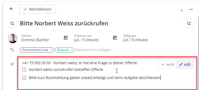 Spontan eine Checkliste erstellen